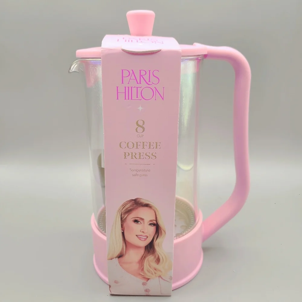 Paris Hilton Pink 8 Cup Coffee Press, NWT
